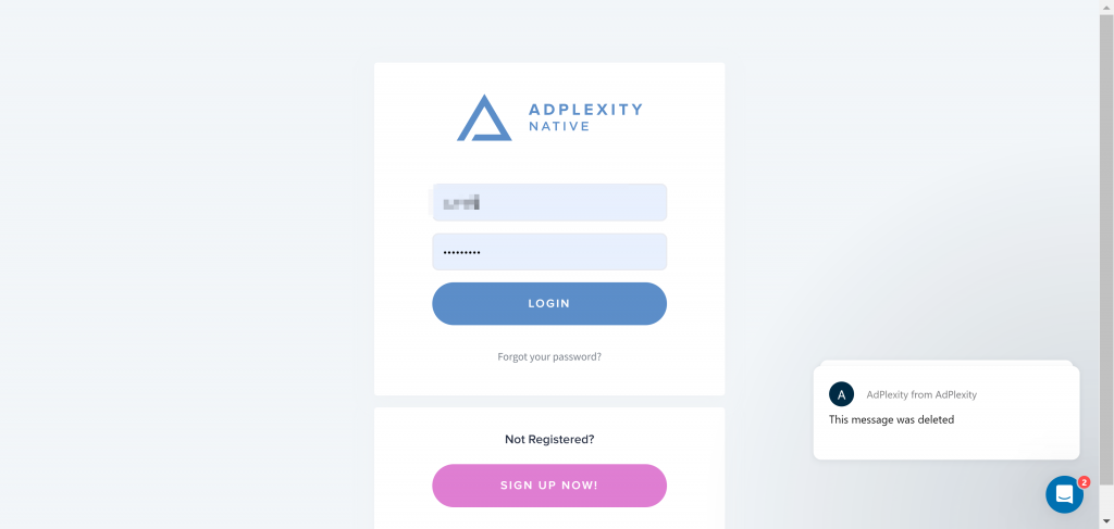 Adplexity - how to create an account