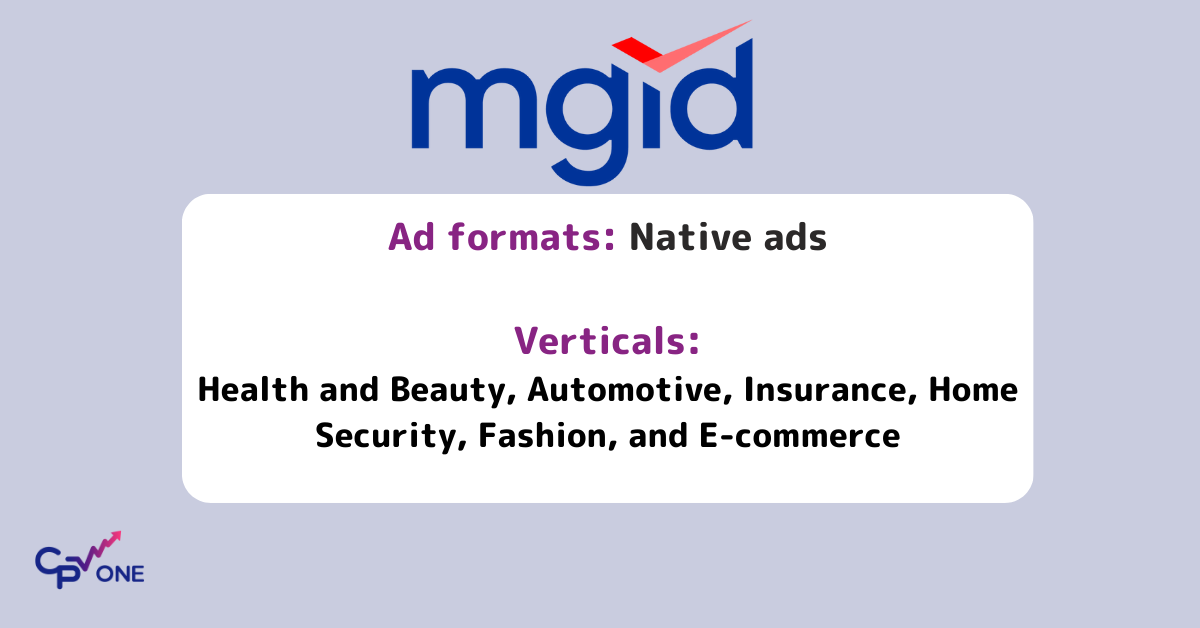 Mgid ad network - verticals