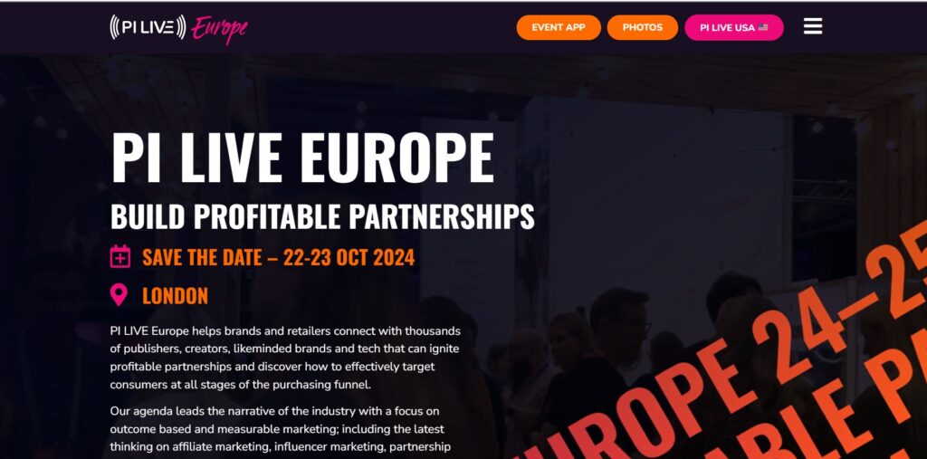Affiliate Marketing Conferences Pi Live Europe