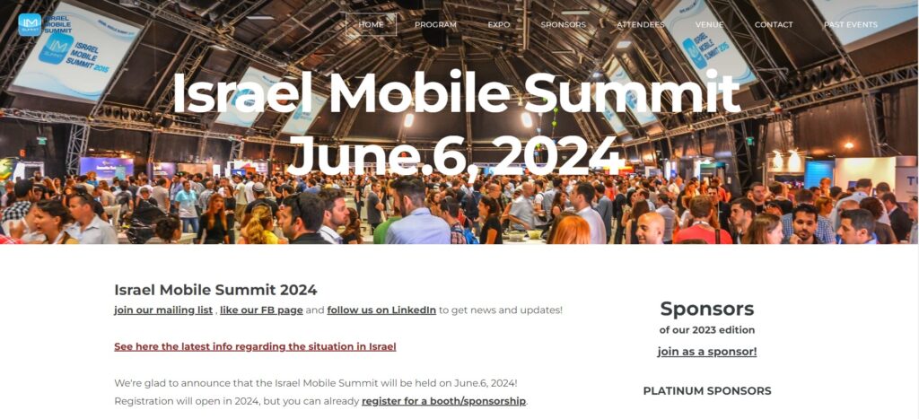 Affiliate Marketing Conferences 2024 Israel Mobile Summit