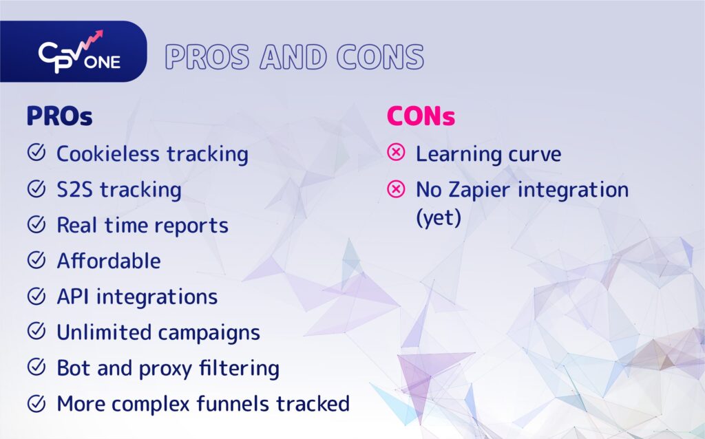 CPV One marketing tracker pros and cons