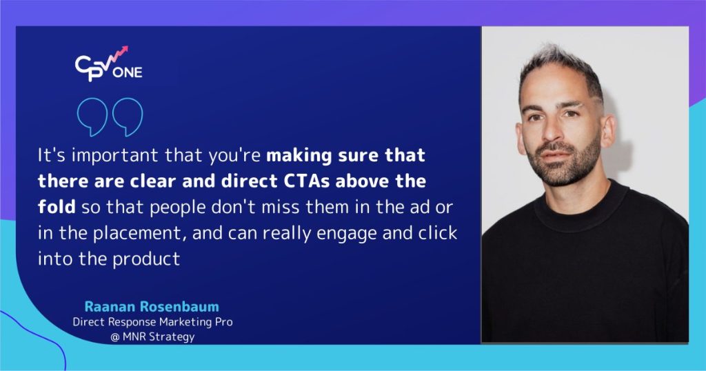 CTAs places in ad tracking