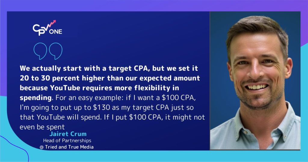 Jairet Crum expert in direct responds ads on Youtube about campaign setup