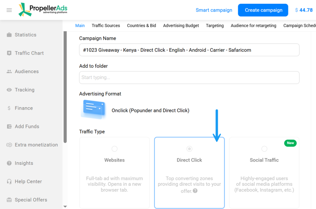 split-testing offers - setting traffic