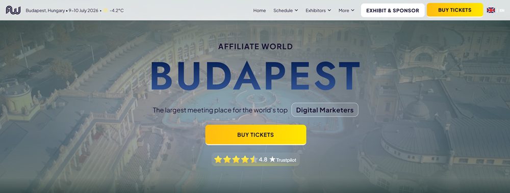 Affiliate world Europe conference in Budapest 2026