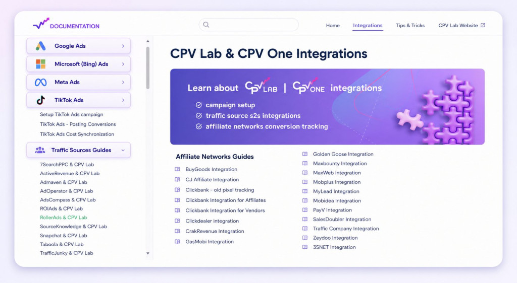 CPV Lab | CPV One available integrations