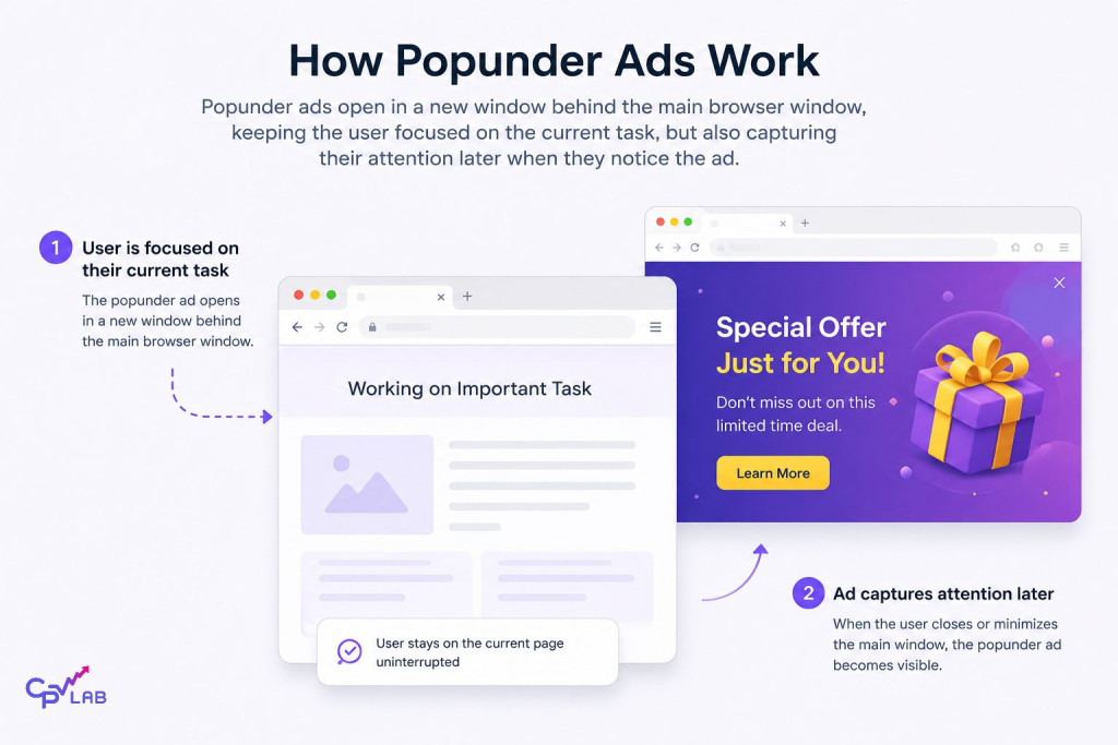 How Popunder ads work
