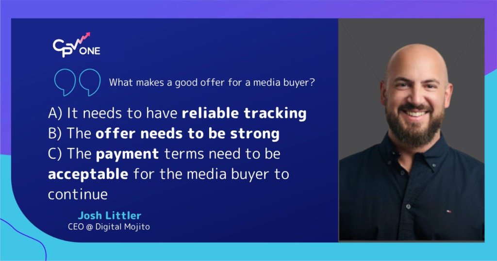 Josh littler about tracking and a good offer for affiliates