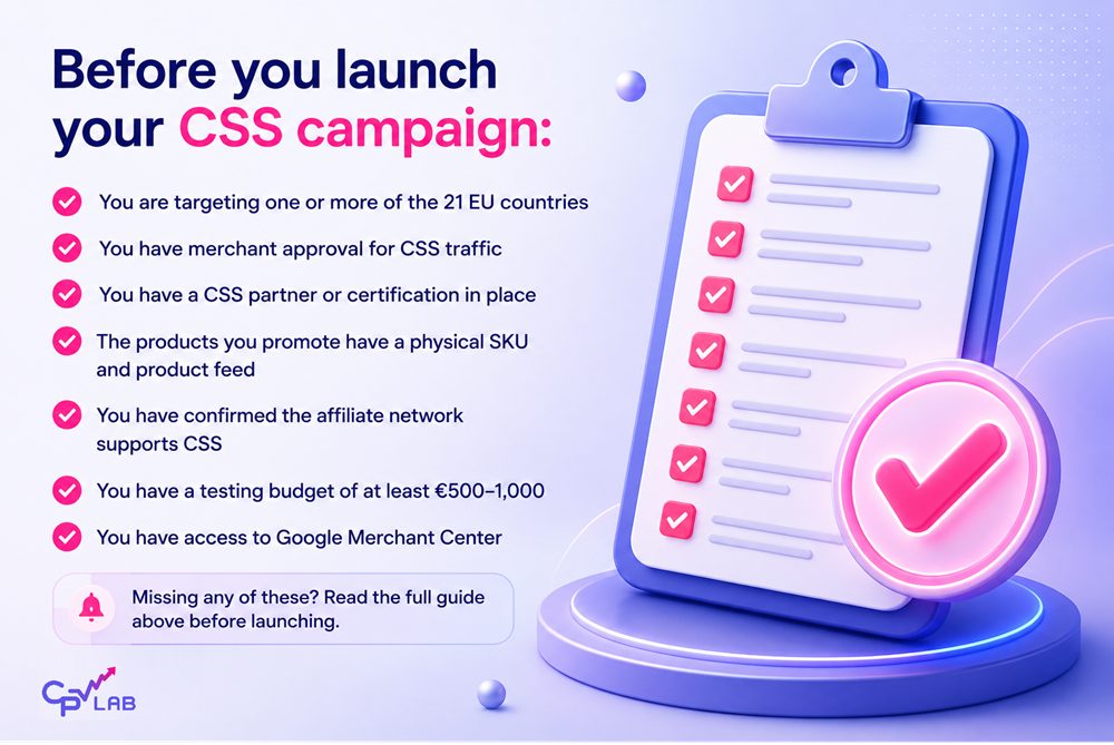 Google CSS checklist before launching a campaign