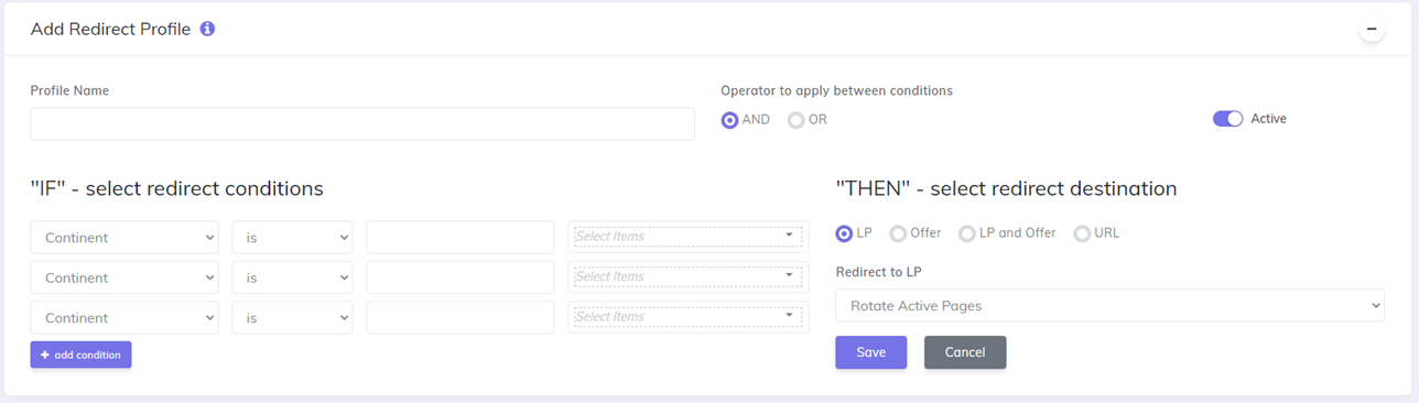 Redirect Profile Campaign