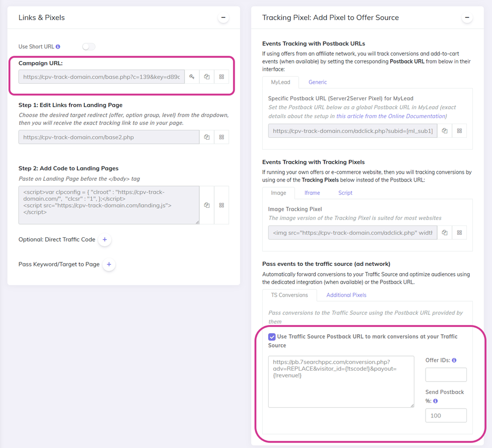 7searchPPC create campaign in CPV Lab