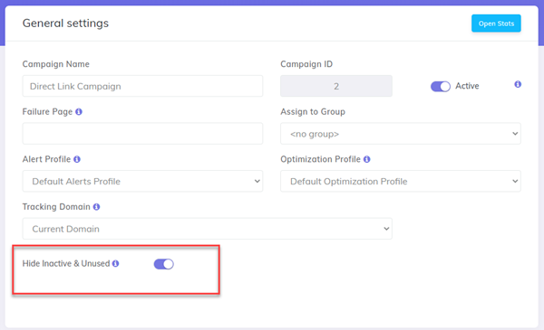 Hide Inactive and Unused