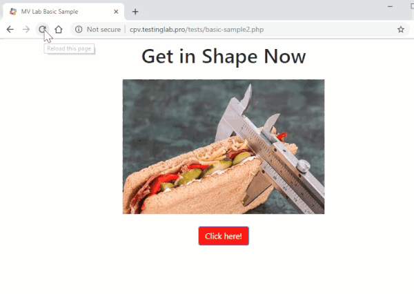 MVLab Test new generated page