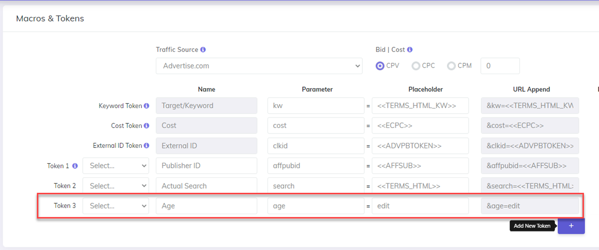 Redirect Profile Extra Token