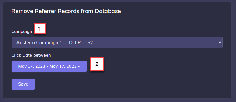 Remove Referrer from DB