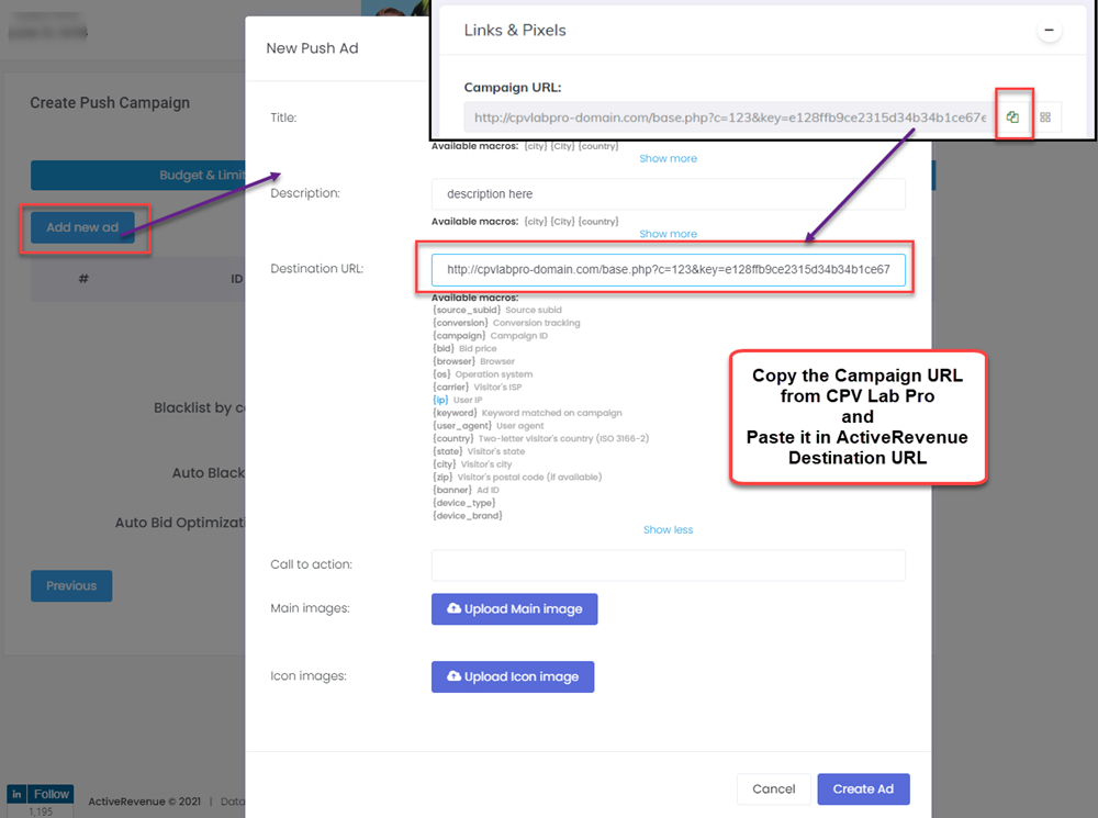 ActiveRevenue Add Campaign