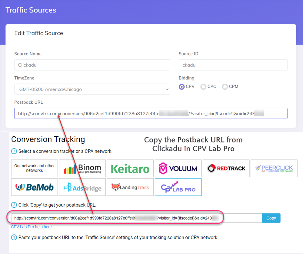 Clickadu import