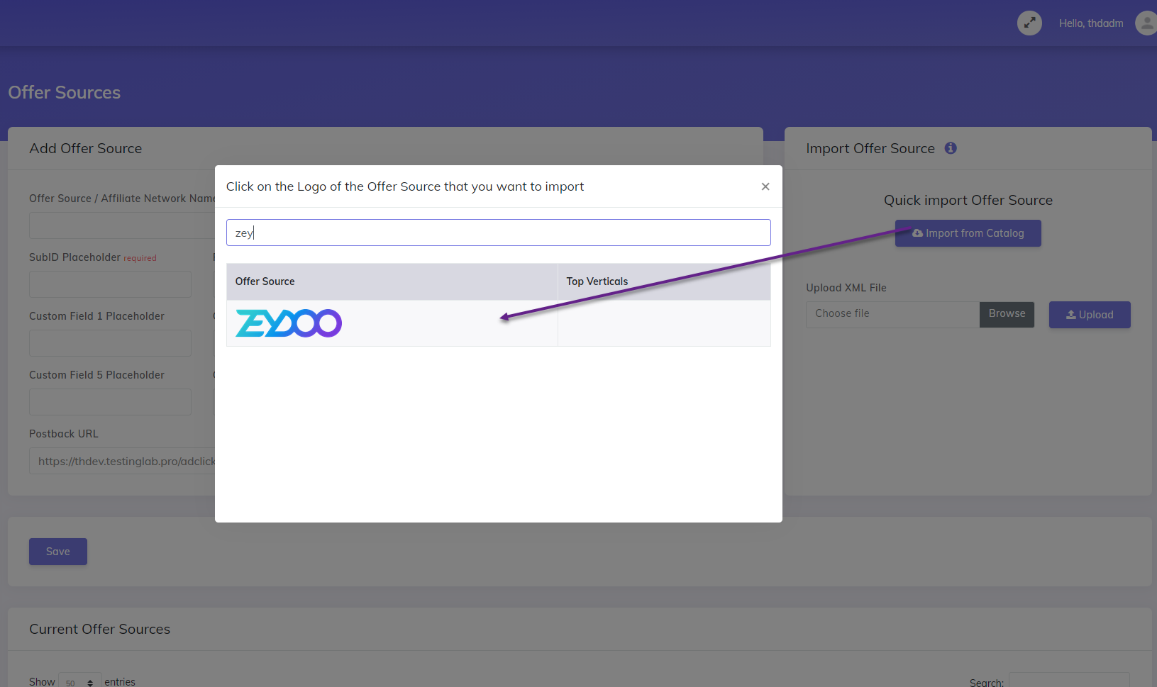 Add Zeydoo Offer Source