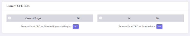 Update Exact CPC buttons