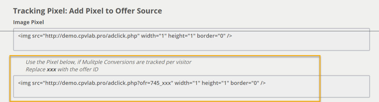 Call Pixel from offer