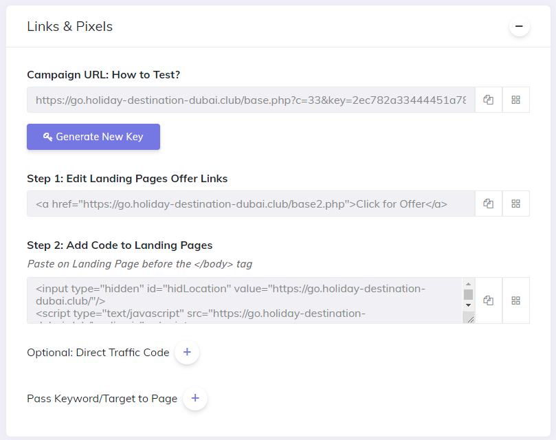 Campaign Links