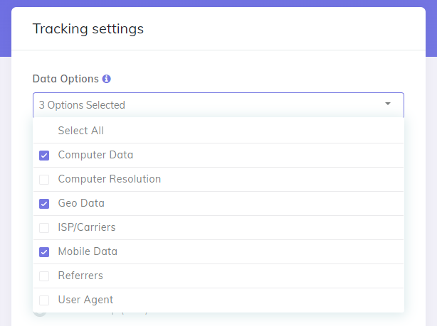 Data Options