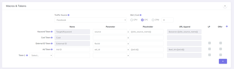 Add Direct Link And Landing Page campaign Traffic Source