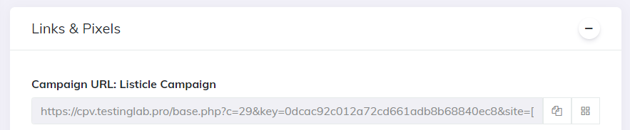 Listicle campaign link