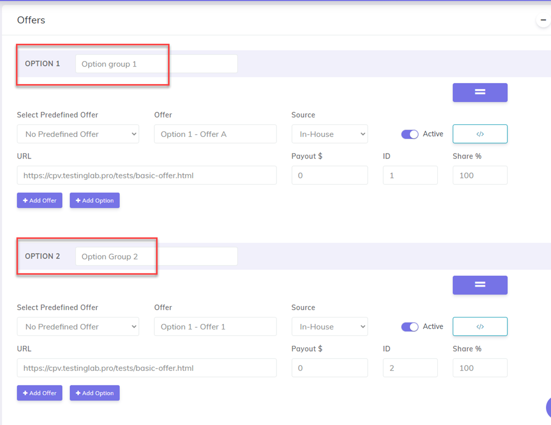 Listicle Offers setup