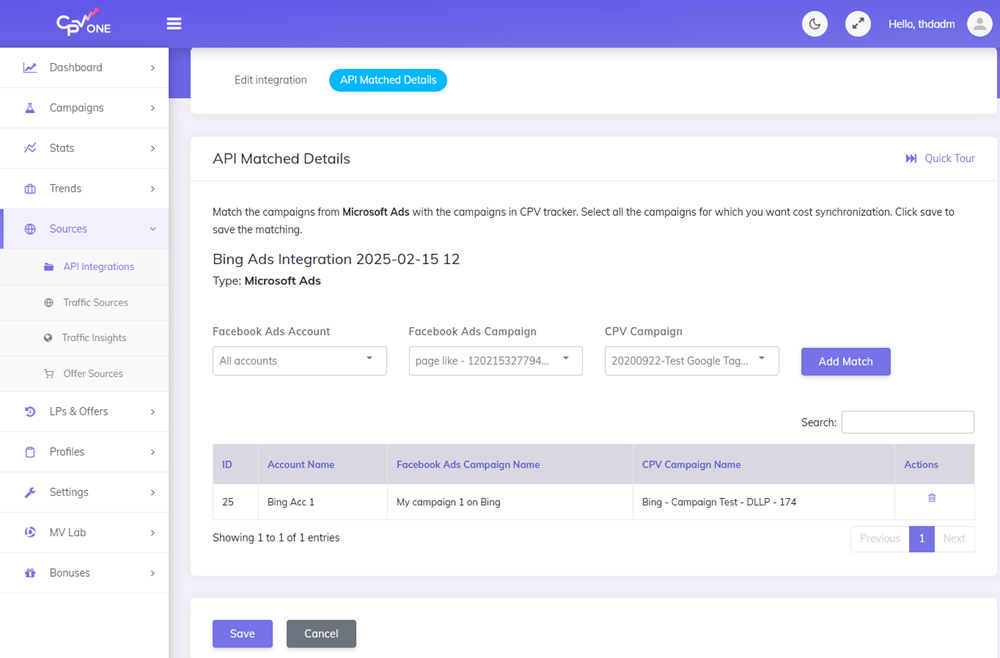 Microsoft Ads API match campaigns setup