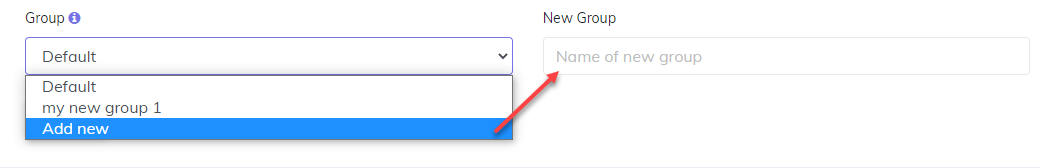 Offer Management Page Add new group