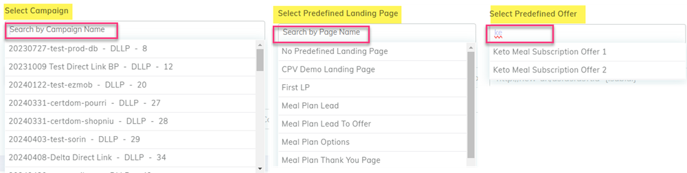 Searchable Dropdowns