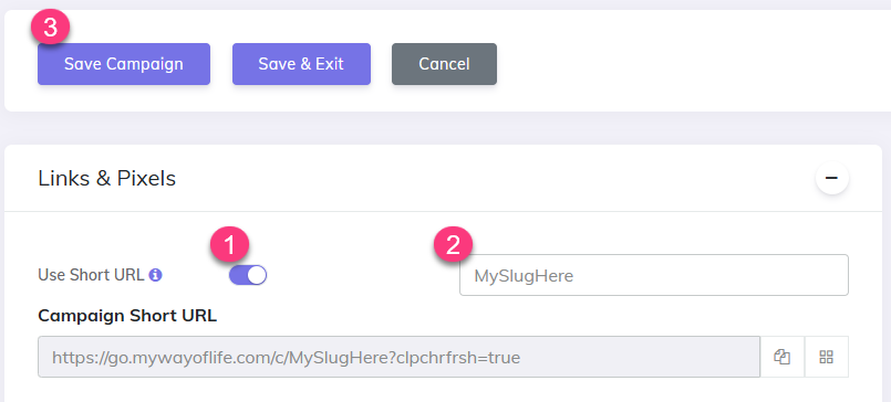 CPV Lab Short URL setup