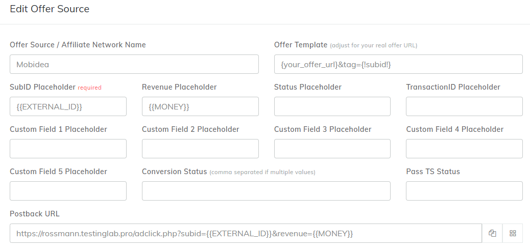 Add Mobidea Offer Source