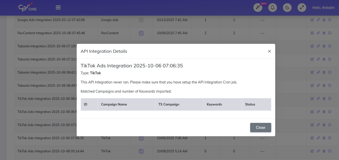  TikTok Ads API matched campaigns
