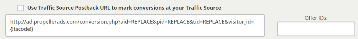 traffic source postback url