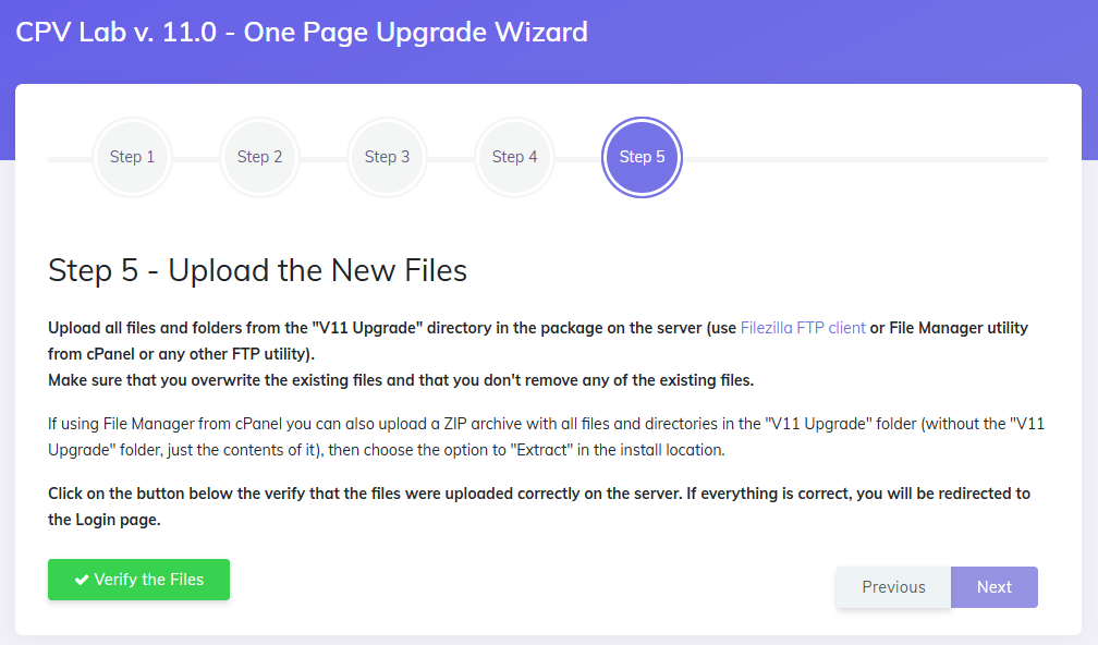 Upgrade Step 5
